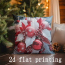 Axyaa Christmas Ornament Pillow Covers for Sofa, Bedroom, Car - Digital Printed Pattern