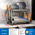 Axyaa Kitchen Dish Drainer Organizer Rack Storage Stand Tray Shelf
