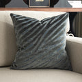 Axyaa Zebra Print Velvet Square Pillow Cover for Sofa Couch Living Room Bedroom