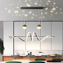 Axyaa Modern Ceiling LED Chandeliers for Living Room Pendant Light Dining Room Lamps