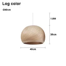 Axyaa Nordic Wooden Round Ball Pendant Lamp for Living Room & Bedroom