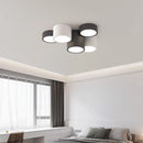Axyaa Nordic Minimalist LED Ceiling Lamp Black White Cylinder Lighting Fixtures