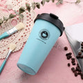 Axyaa Insulated Stainless Steel Travel Coffee Tumbler with Handle and Leak-Proof Lid