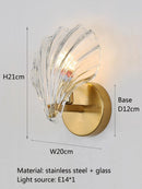 Glass Shell Wall Lamp Axyaa Brand E14 Bedside Lamps Indoor Decoration Fixtures