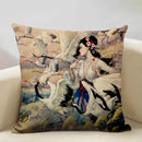 Axyaa Vintage African Indian Sexy Girl Women Oil Painting Cushion Cover