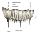 Axyaa Aluminum Chandelier with Long Chain Tassel Pendant for Luxurious Living Room