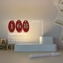 Axyaa Luminous Led Night Lights Acrylic Message Board Calendar Desktop Memo Prompt