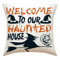 Axyaa Halloween Skull Head Pumpkin Pillow Covers for Horrible Holiday Home Decor