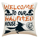 Axyaa Halloween Skull Head Pumpkin Pillow Covers for Horrible Holiday Home Decor