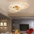 Axyaa Golden Lustre LED Ring Ceiling Chandeliers for Home Decor