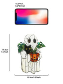 Axyaa Halloween Ghost Cat & Pumpkin Hanging Decor for Home & Garden