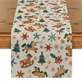 Axyaa Christmas Tree Table Runner - Rustic Dining & Party Decor