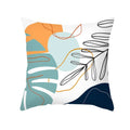 Axyaa Pink Blue Abstract Plants Floral Pillows Case - Modern Art Decor Sofa Couch