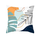 Axyaa Pink Blue Abstract Plants Floral Pillows Case - Modern Art Decor Sofa Couch
