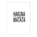 Nordic Kids Room Decor Art Print with HAKUNA MATATA Quotes by Axyaa