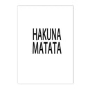 Nordic Kids Room Decor Art Print with HAKUNA MATATA Quotes by Axyaa