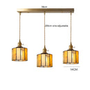 Axyaa Vintage LED Pendant Lamp with Copper Socket and Glass Shade