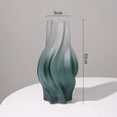 Axyaa Nordic Frost Glass Vase Modern Home Decor Stand for Flowers