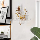 Axyaa Country French Wood Wall Lamp - Retro Living Room Lighting
