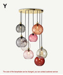 Axyaa Water Pattern Glass Ball Pendant Light for Bedroom and Living Room