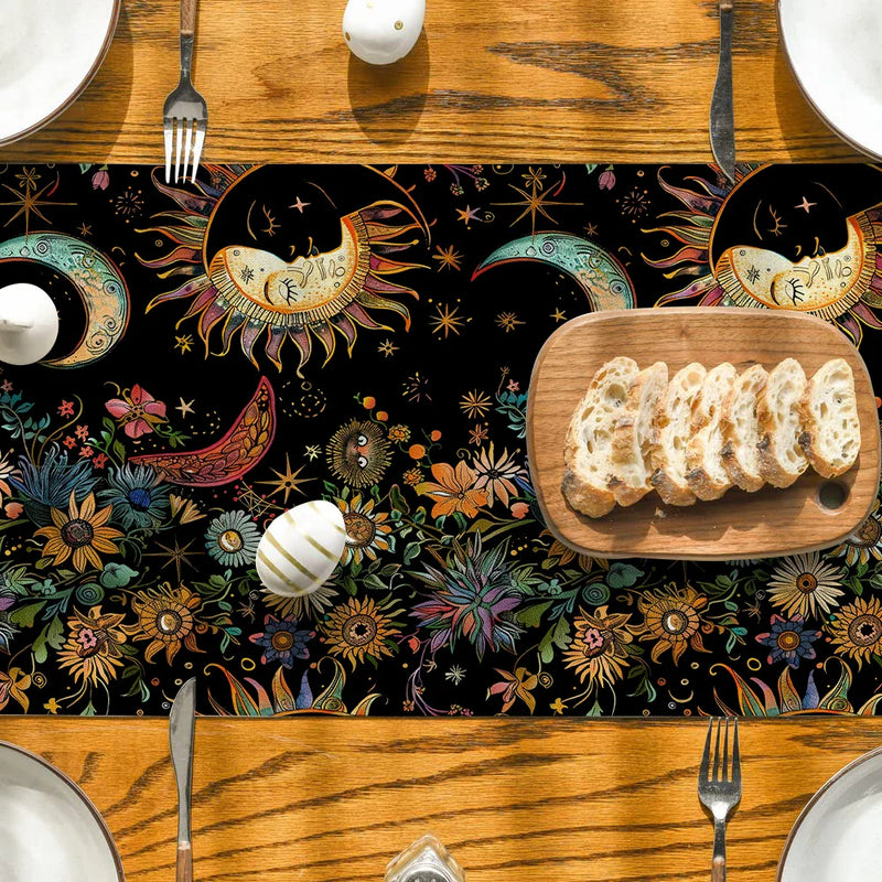 Axyaa Floral Branches Table Runner for Kitchen Dining Decor