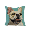 Axyaa Dog Print Linen Pillow Cover 45X45cm