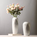 Hand-Painted Landscape Ceramic Vase by Axyaa for Living Room Decoration with Fresh Flowers