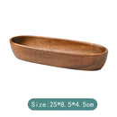 Axyaa Acacia Wood Snack Plate & Salad Bowl Set - Chinese Style Multi-cell Design