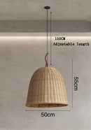 Axyaa Bamboo Pendant Lamp for Japanese Living Room, Retro Style Zen Lighting
