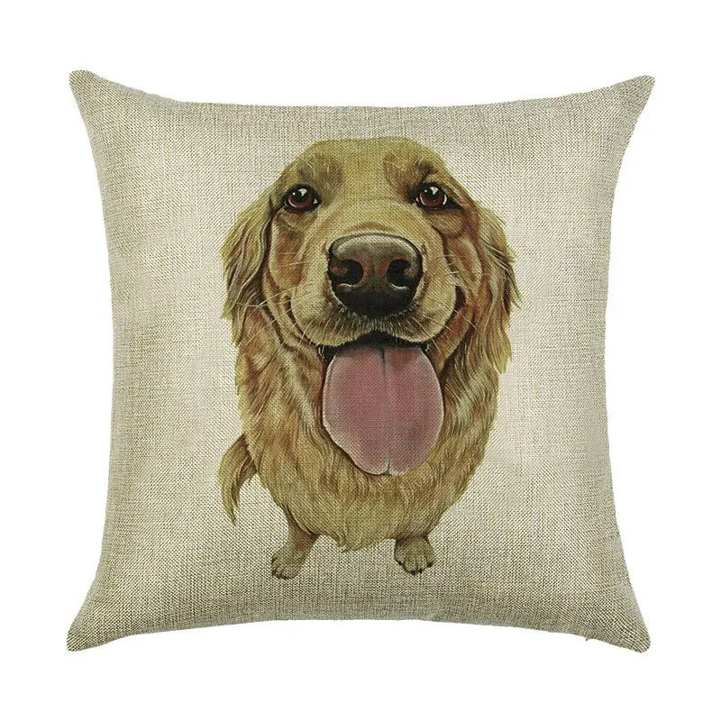 Axyaa Cartoon Design Linen Pillowcase for Home Décor