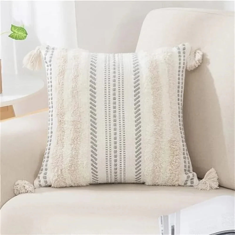 Axyaa Bohemia Tufted Woven Cushion Covers Set of 2