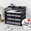 Axyaa Desk Organizer with Drawer and Screen Tray, Multi-functional File Rack