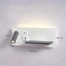 Axyaa LED Wall Lamp with Adjustable Angle and USB Charging Port