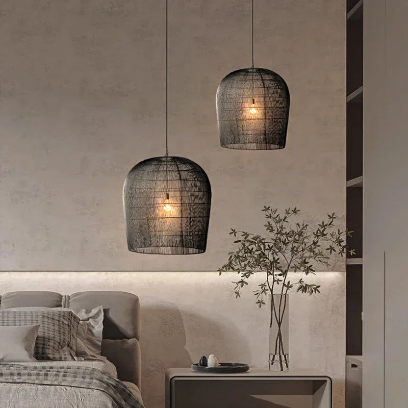 Axyaa Wabi Sabi Rattan Pendant Light for Home Decor