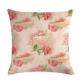 Axyaa Vintage Plant-flower Linen Cushion Cover 45*45cm
