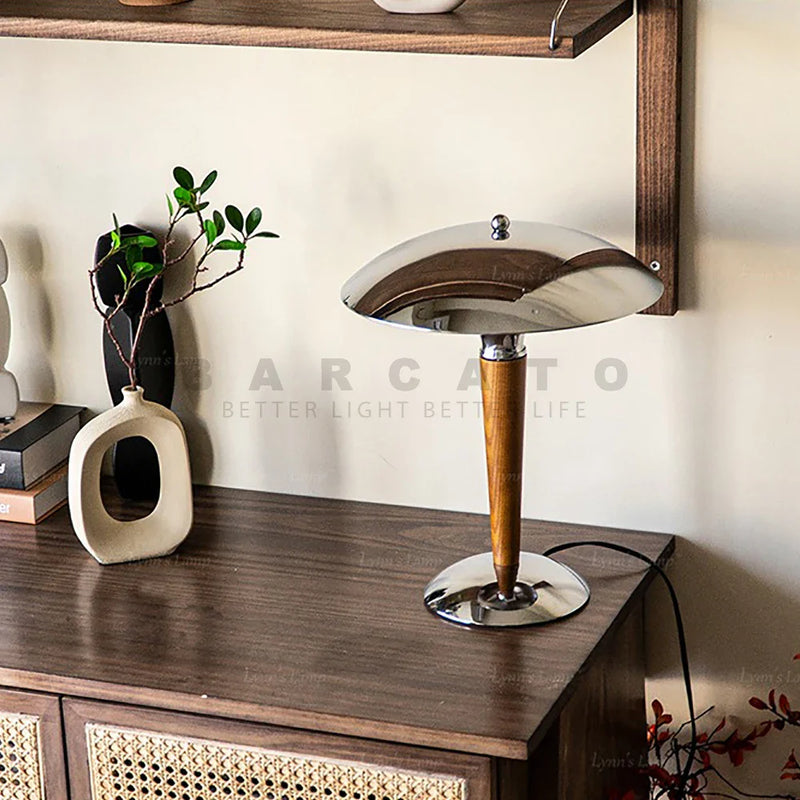 Wooden Walnut Table Lamp Floor Lamp for Home Decor E14 Lighting by Axyaa