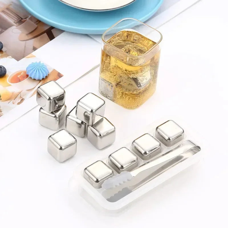 Axyaa Stainless Steel Ice Stones for Quick-freezing Beverages Cooling