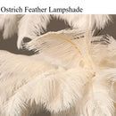 Axyaa Ostrich Feather LED Stair Chandelier Glass Hanging Lamps for Villa Hotel Lighting