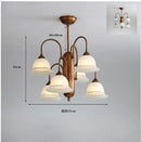 Axyaa Nordic Retro LED Glass Chandelier for Home Decor Lighting