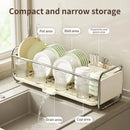 Axyaa Dish Drying Rack with Drainboard - Rust-proof Countertop Organizer