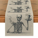 Axyaa Halloween Skull Table Runner for Kitchen Dining Decor