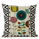 Axyaa Geometric Cushion Cover 45x45cm Linen Abstract Design Pillow