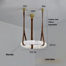 Axyaa Marble Leather LED Pendant Light for Bedroom & Living Room