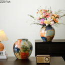 Ceramic Vase Set by Axyaa - Artistic Flower Vessels for Home Decor