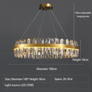 Axyaa Nordic Luxury LED Crystal Chandelier for Elegant Indoor Lighting