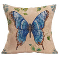 Axyaa Butterfly Pattern Linen Cushion Sleeve for Home Living Room Bedroom Sofa Car