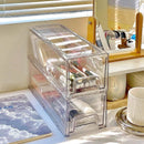Axyaa Acrylic Makeup Storage Organizer with Transparent Drawers and Dustproof Cover