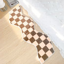 Axyaa Checkerboard Rug: Modern Minimalist Soft Plush Carpet for Bedroom and Living Room