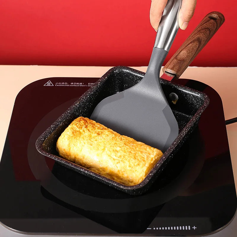 Axyaa Silicone Shovel Spatula for Home Kitchen - Non-Stick & Wide Mouth