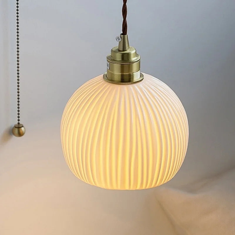 Axyaa Ceramic Wood Brass LED Wall Sconce for Home Decor